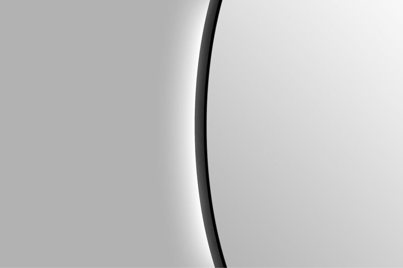 Speil Mosstorp 100 cm - Svart - Baderomsspeil med belysning - Speil - Baderomsspeil