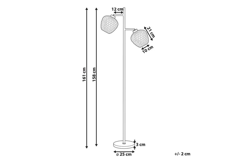 Alonnis Gulvlampe 161 cm - Svart - Belysning - Innendørsbelysning & Lamper - Gulvlampe