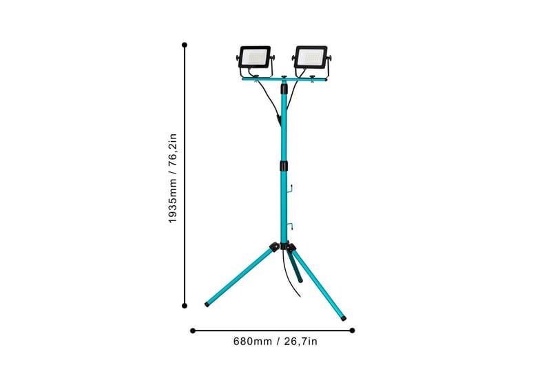 Arbeidsbelysning Eglo LED-stativstrålekaster med 2 lamper 30W - Belysning - Innendørsbelysning & Lamper - Bordlampe - Skrivebordslampe & kontorlampe