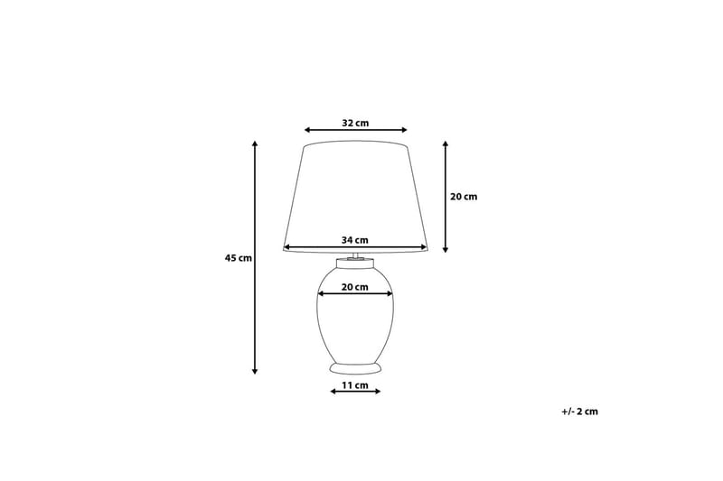 Bordlampe Brenta 34 cm - Blå - Belysning - Innendørsbelysning & Lamper - Bordlampe