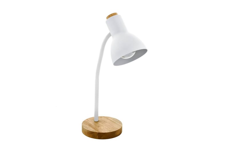 Bordlampe Eglo Veradal Hvit, Brun - Hvit/Brun - Belysning - Innendørsbelysning & Lamper - Bordlampe - Skrivebordslampe & kontorlampe