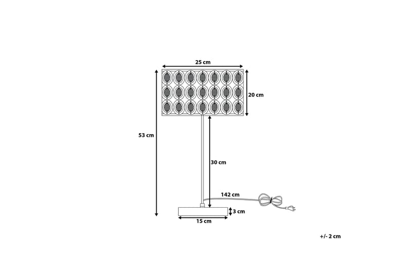 Bordlampe Tenna 25 cm - Sølv - Belysning - Innendørsbelysning & Lamper - Bordlampe