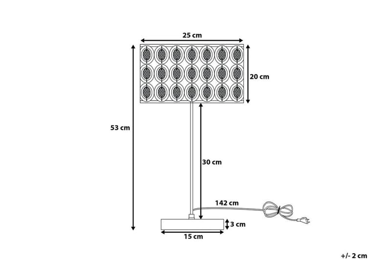 Bordlampe Tenna 25 cm - Sølv - Belysning - Innendørsbelysning & Lamper - Bordlampe