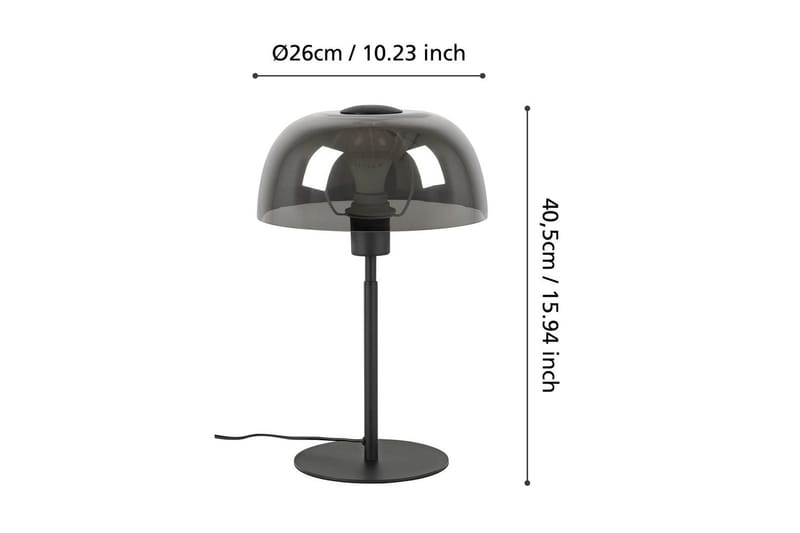 Bordlampe Eglo Solo 2 svart/hvit - Svart/Hvit - Belysning - Innendørsbelysning & Lamper - Bordlampe