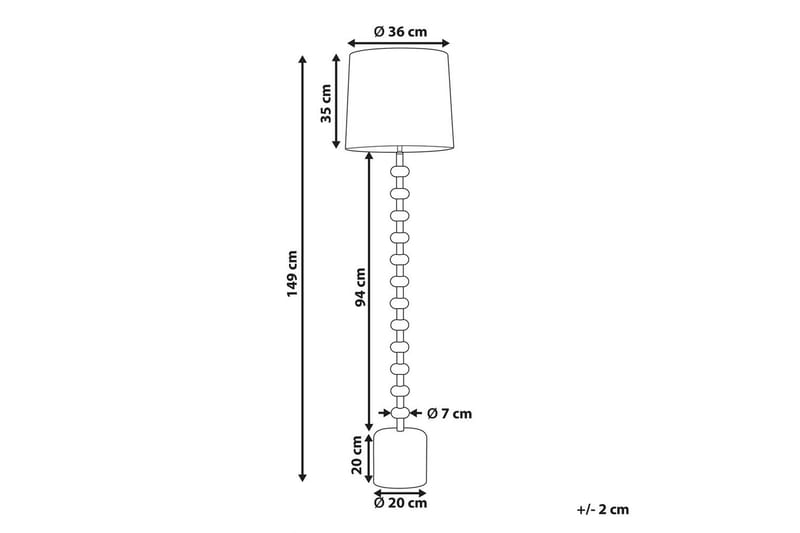 Cresel Gulvlampe 160 cm - Off white - Belysning - Innendørsbelysning & Lamper - Gulvlampe