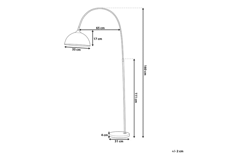 Gulvlampe Candella 160 cm - Kobber - Gulvlampe - Lamper gang - Buelampe