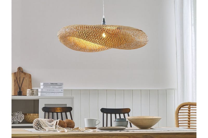 Taklampe Dunboyne Liten - Bambus/Lysebrun - Belysning - Innendørsbelysning & Lamper - Designerlampe - Trådlampe