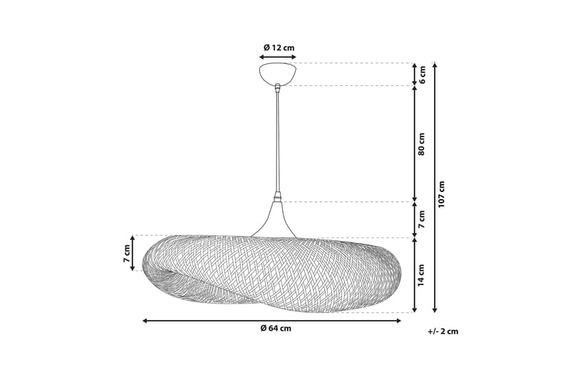 Taklampe Dunboyne Liten - Bambus/Lysebrun - Belysning - Innendørsbelysning & Lamper - Designerlampe - Trådlampe