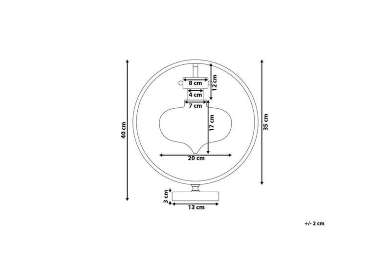 Esevern Bordlampe 40 cm E27 - Messing - Belysning - Innendørsbelysning & Lamper - Bordlampe