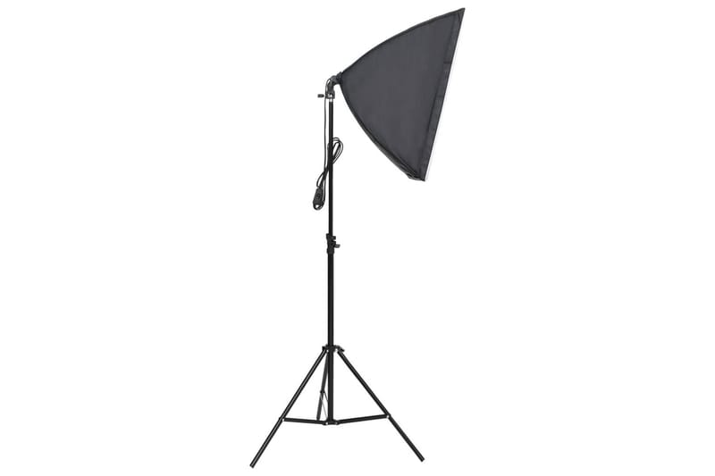 Fotostudiosett med softbokslys og bakgrunn - Svart - Belysning - Innendørsbelysning & Lamper - Fotobelysning & studiobelysning