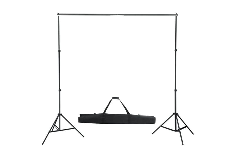 Fotostudiosett med lamper, paraplyer, bakgrunn og reflektor - Belysning - Innendørsbelysning & Lamper - Fotobelysning & studiobelysning