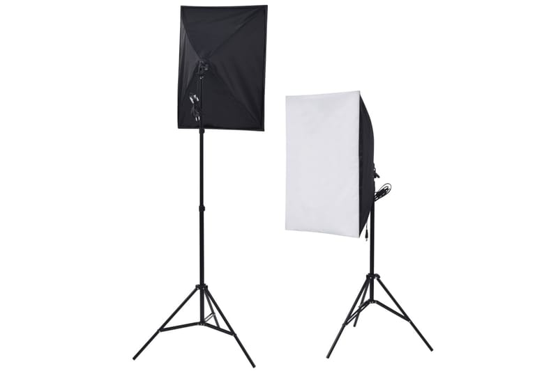 Fotostudiosett med softboks lys, bakgrunn og reflektor - Belysning - Innendørsbelysning & Lamper - Fotobelysning & studiobelysning