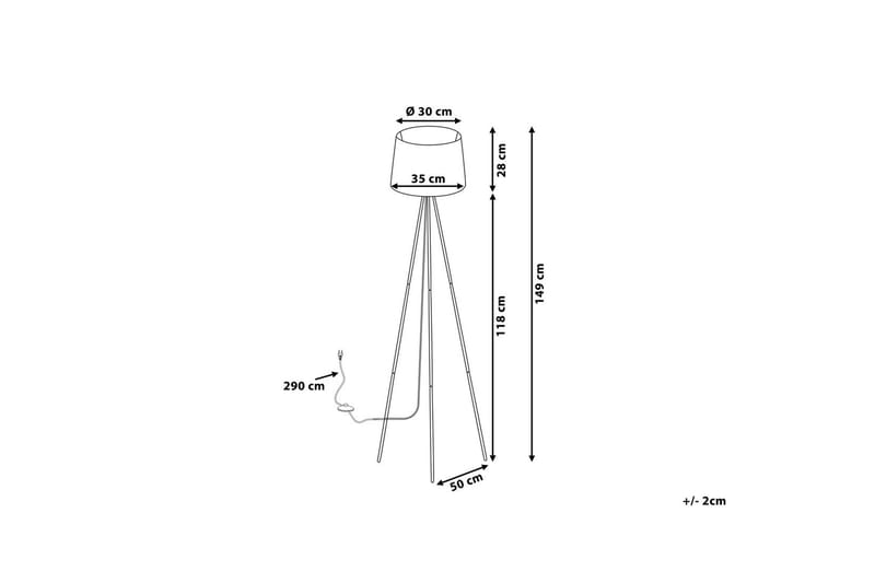 Gulvlampe Sambra 149 cm - Hvit - Belysning - Innendørsbelysning & Lamper - Gulvlampe