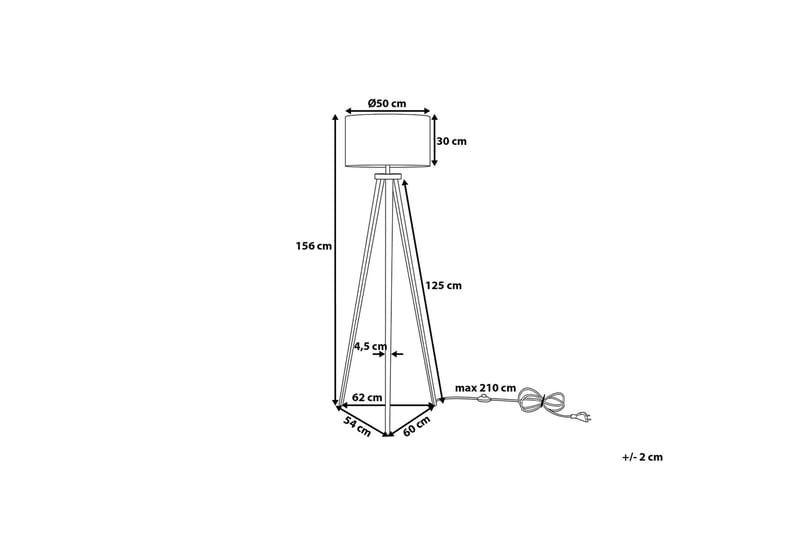 Gulvlampe Stiletto 156 Cm - Svart|Hvit|Grå - Belysning - Innendørsbelysning & Lamper - Gulvlampe