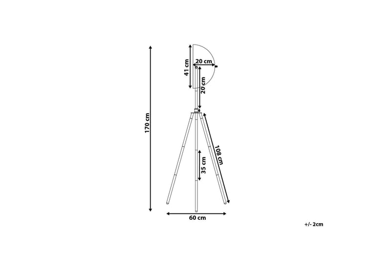 Gulvlampe Themsen 170 cm - Svart - Belysning - Innendørsbelysning & Lamper - Gulvlampe