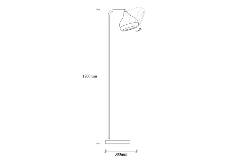 Gulvlampe Yildo Svart/Kobber - Belysning - Innendørsbelysning & Lamper - Gulvlampe