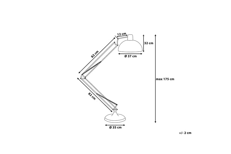 Gulvlampe Parana 175 cm - Messing - Gulvlampe - Lamper gang