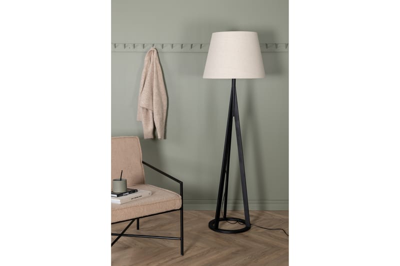 Kona Gulvlampe - Lin/Beige/Svart - Belysning - Innendørsbelysning & Lamper - Gulvlampe