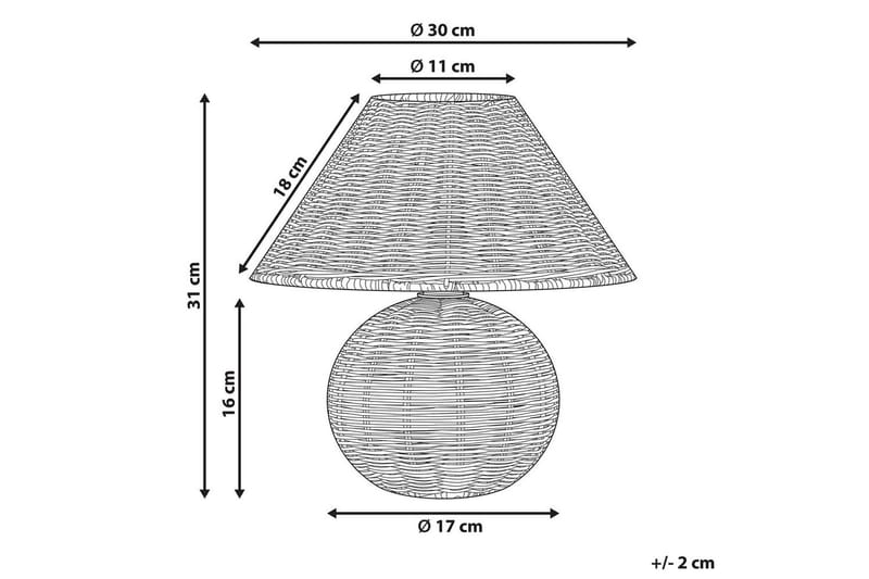 Gyarki Bordlampe 31 cm E27 - Naturlig - Belysning - Innendørsbelysning & Lamper - Bordlampe