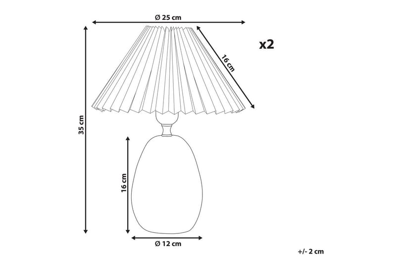 Kamati Bordlampe 2 stk 35 cm E27 - Hvit/Blå - Belysning - Innendørsbelysning & Lamper - Bordlampe