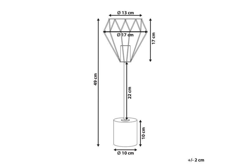 Kasik Bordlampe 49 cm E27 - Messing/Hvit - Belysning - Innendørsbelysning & Lamper - Bordlampe