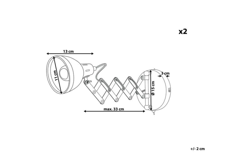 Klarve Vegglampe 2 stk E14 - Sølv - Belysning - Innendørsbelysning & Lamper - Vegglampe - Veggarmatur