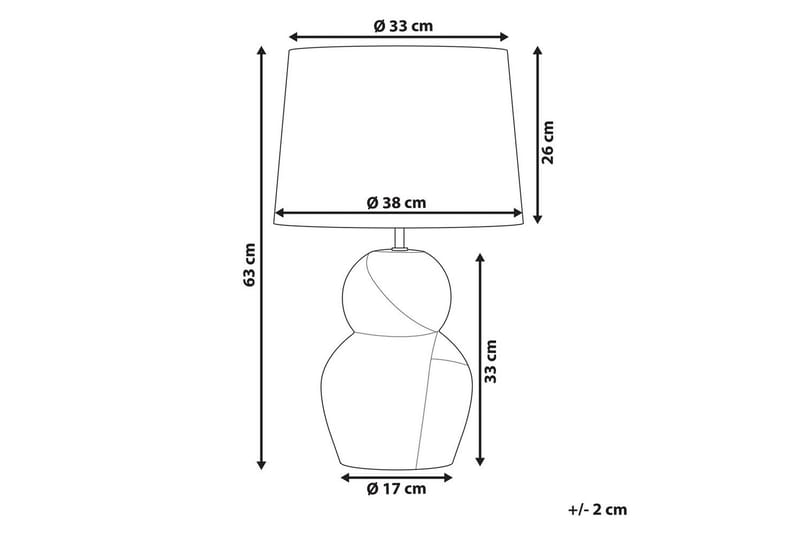 Korska Bordlampe 63 cm E27 - Svart/Hvit - Belysning - Innendørsbelysning & Lamper - Bordlampe