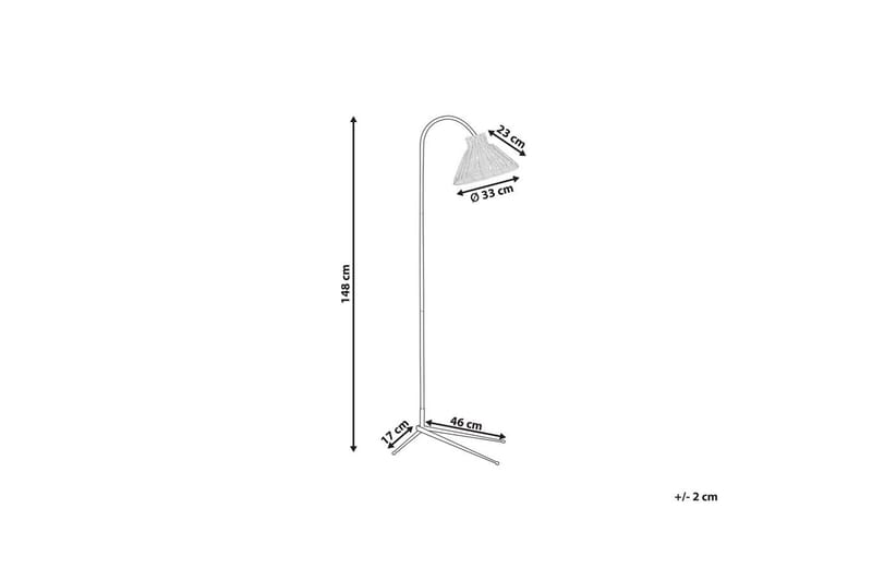 Levanze Gulvlampe 148 cm - Svart/Natur - Belysning - Innendørsbelysning & Lamper - Gulvlampe