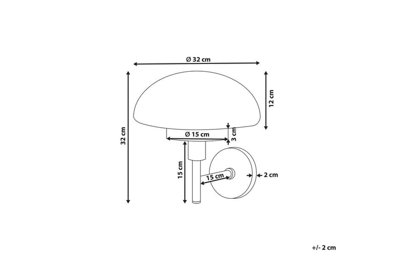 Maltiba Vegglampe E27 - Gull/Hvit - Belysning - Innendørsbelysning & Lamper - Vegglampe - Veggarmatur