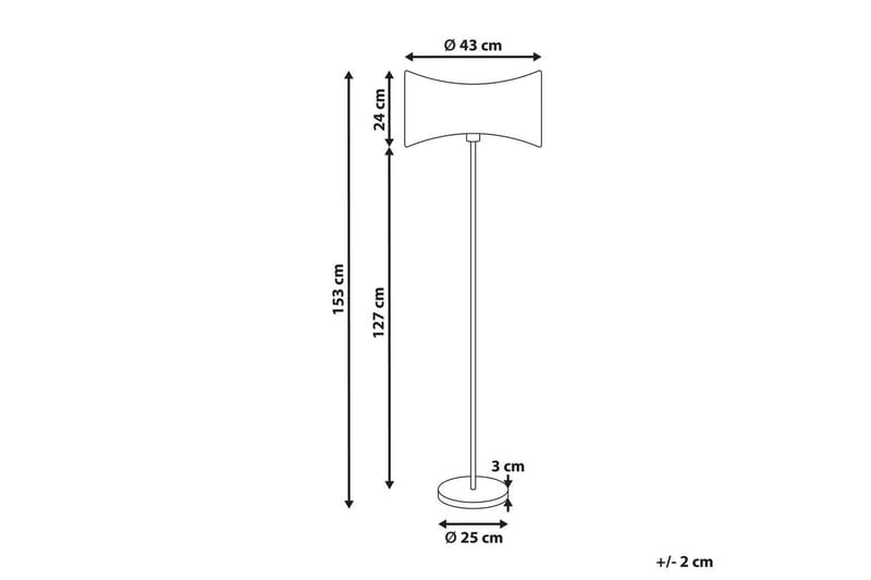 Sancalvo Gulvlampe 153 cm - Sølv/Svart - Belysning - Innendørsbelysning & Lamper - Gulvlampe