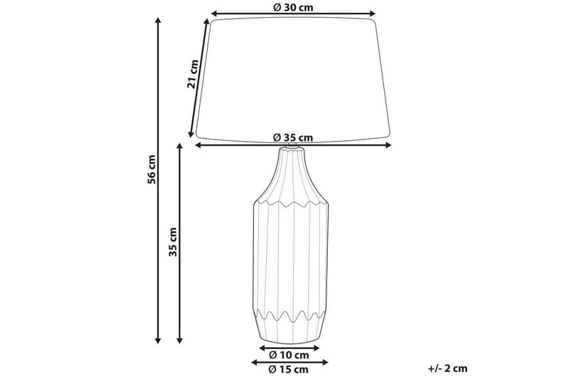 Schava Bordlampe 56 cm E27 - Blå/Grå - Belysning - Innendørsbelysning & Lamper - Bordlampe