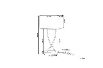 Sirene Bordlampe 62 cm E27 - Messing/Hvit - Belysning - Innendørsbelysning & Lamper - Bordlampe