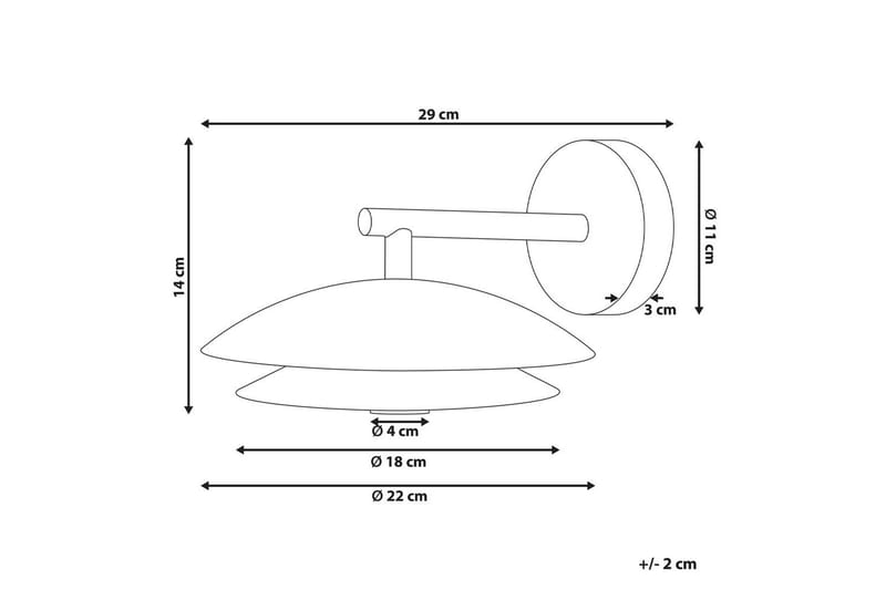 Solab Vegglampe E27 - Gull/Hvit - Belysning - Innendørsbelysning & Lamper - Vegglampe - Veggarmatur