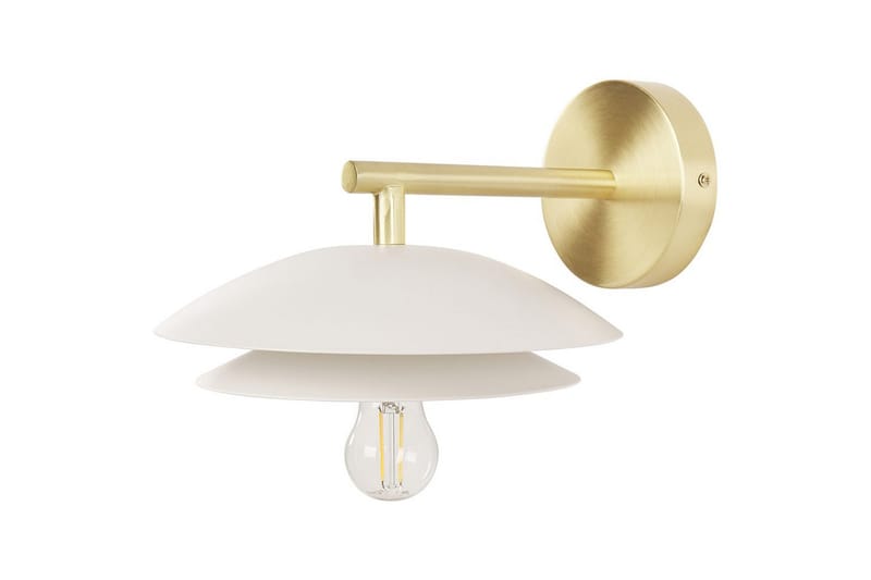 Solab Vegglampe E27 - Gull/Hvit - Belysning - Innendørsbelysning & Lamper - Vegglampe - Veggarmatur