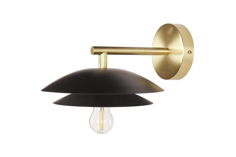 Solab Vegglampe E27 - Svart/Gull - Belysning - Innendørsbelysning & Lamper - Vegglampe - Veggarmatur