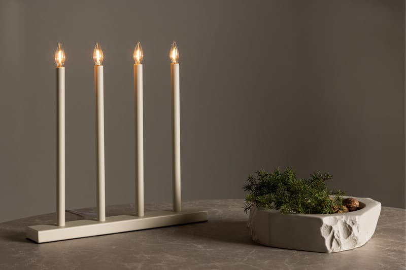 Adventsstake Lofsdalen 35 cm - Beige - Belysning - Innendørsbelysning & Lamper - Soveromslampe - Sengelamper - Nattbordslampe stående