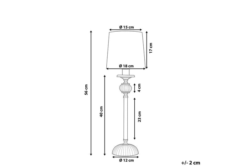 Ardeena Bordlampe 56 cm E14 - Sølv/Svart - Belysning - Innendørsbelysning & Lamper - Soveromslampe - Sengelamper - Nattbordslampe stående