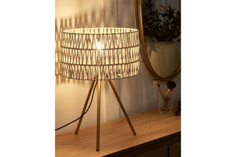 Argentil Bordlampe 50 cm E27 - Gull/Beige - Belysning - Innendørsbelysning & Lamper - Soveromslampe - Sengelamper - Nattbordslampe stående