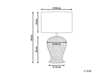 Astroni Bordlampe 49 cm E27 - Natur/Off white - Belysning - Innendørsbelysning & Lamper - Soveromslampe - Sengelamper - Nattbordslampe stående