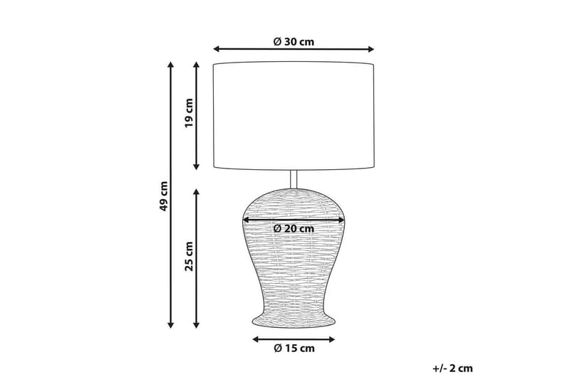 Astroni Bordlampe 49 cm E27 - Natur/Off white - Belysning - Innendørsbelysning & Lamper - Soveromslampe - Sengelamper - Nattbordslampe stående