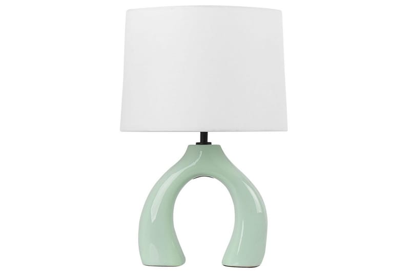 Avsaki Bordlampe 43 cm E27 - Lysegrønn/Hvit - Belysning - Innendørsbelysning & Lamper - Soveromslampe - Sengelamper - Nattbordslampe stående