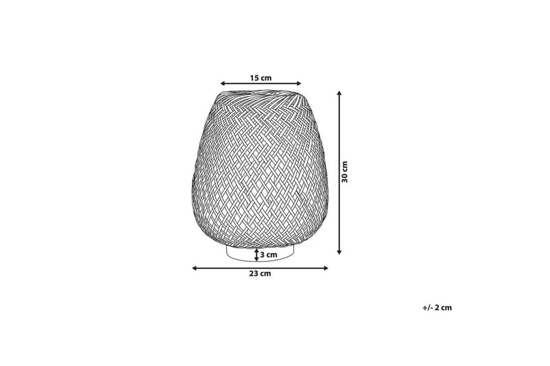 Bomu Bordlampe 30 cm E27 - Lyst tre/Hvit - Belysning - Innendørsbelysning & Lamper - Soveromslampe - Sengelamper - Nattbordslampe stående