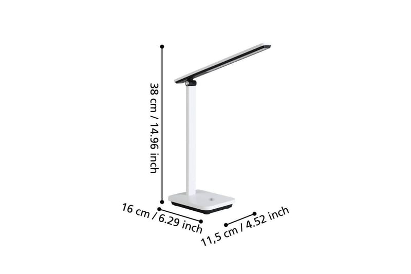 Bordlampe Eglo Iniesta med Touch Hvit, Svart - Hvit/Svart - Belysning - Innendørsbelysning & Lamper - Soveromslampe - Sengelamper - Nattbordslampe stående