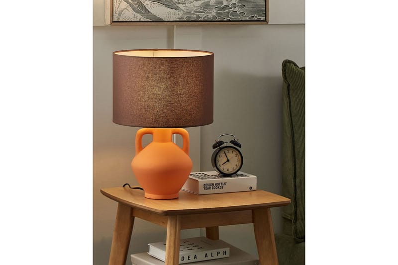 Bralad Bordlampe 46 cm E27 - Oransje/Brun - Belysning - Innendørsbelysning & Lamper - Soveromslampe - Sengelamper - Nattbordslampe stående