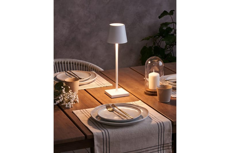 Cebrai LED Bordlampe 38 cm - Hvit - Belysning - Innendørsbelysning & Lamper - Soveromslampe - Sengelamper - Nattbordslampe stående