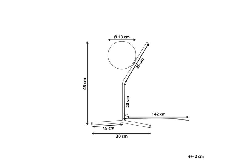 Cominotto Bordlampe 45 cm E14 - Svart/Hvit - Belysning - Innendørsbelysning & Lamper - Soveromslampe - Sengelamper - Nattbordslampe stående