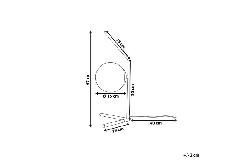 Cominotto Bordlampe 47 cm E14 - Svart/Hvit - Belysning - Innendørsbelysning & Lamper - Soveromslampe - Sengelamper - Nattbordslampe stående