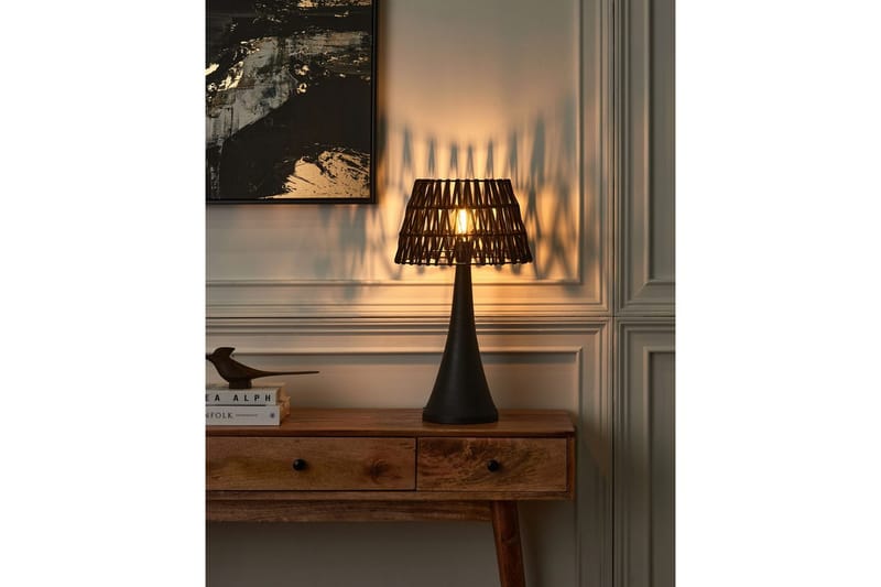 Dalino Bordlampe 47 cm E27 - Svart - Belysning - Innendørsbelysning & Lamper - Soveromslampe - Sengelamper - Nattbordslampe stående