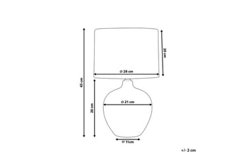 Dellgavo Bordlampe 45 cm E27 - Flerfarget - Belysning - Innendørsbelysning & Lamper - Soveromslampe - Sengelamper - Nattbordslampe stående