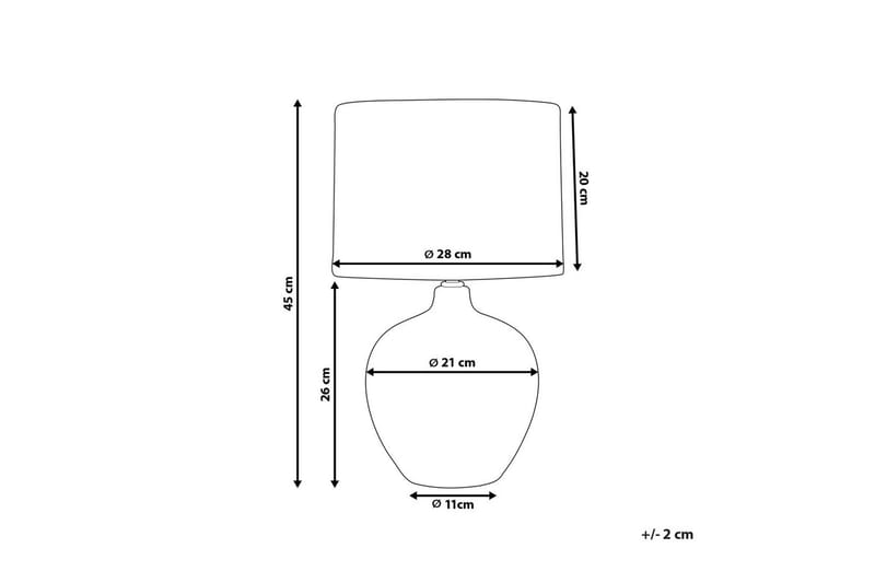 Dellgavo Bordlampe 45 cm E27 - Flerfarget - Belysning - Innendørsbelysning & Lamper - Soveromslampe - Sengelamper - Nattbordslampe stående